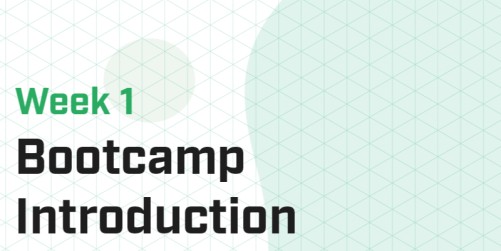 Week 1 - Bootcamp Introduction